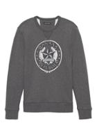 Banana Republic Mens French Terry Archival Logo Sweatshirt Heather Charcoal Gray Size M