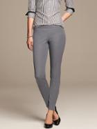 Banana Republic Womens Sloan Fit Slim Ankle Zip Pant Size 10 Petite - Silky Coal