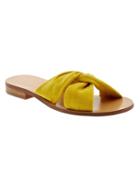 Banana Republic Karolina Suede Slide Sandal Size 10 - Gold Lily