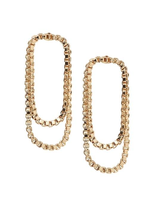 Banana Republic Womens Liquid Links Earring Gold Size One Size