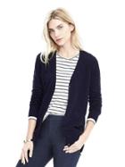 Banana Republic Womens Italian Cashmere Blend Beaded Cardigan - Navy