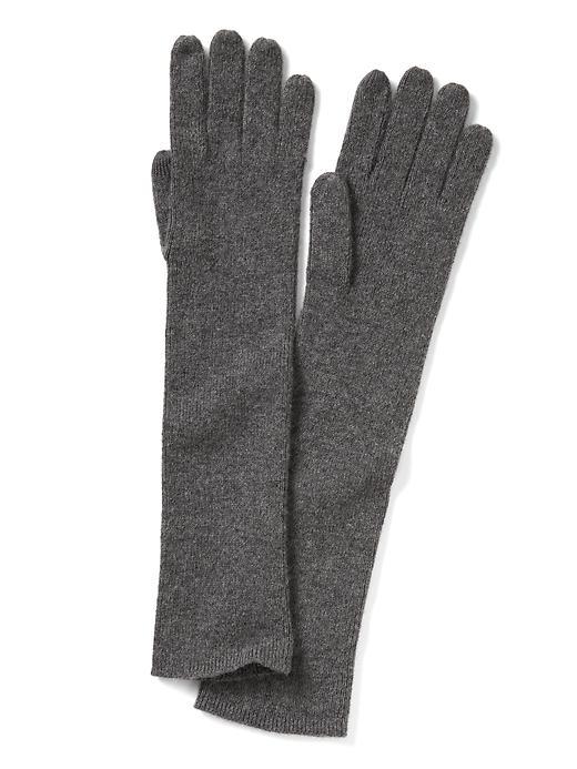 Banana Republic Italian Cashmere Blend Ribbed Glove - Medium Grey