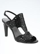 Banana Republic Laser Cut Sling Back Mule - Black