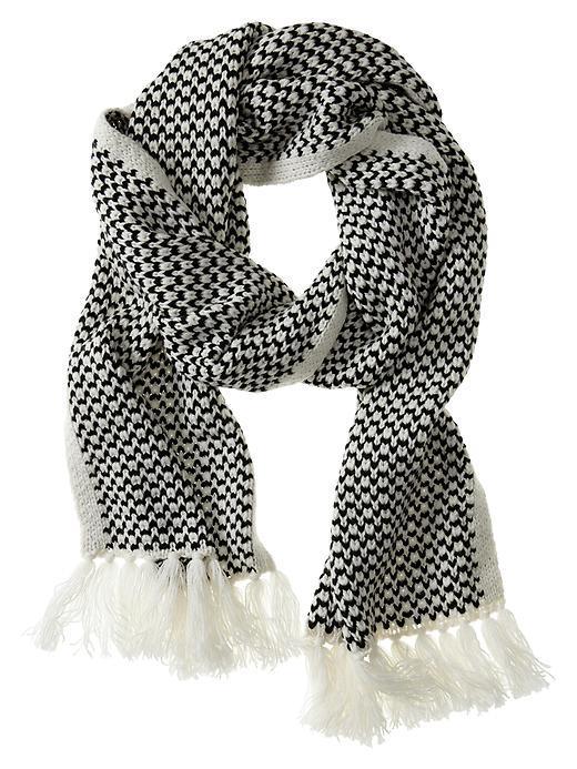 Banana Republic Birdseye Scarf - White/black