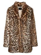 Banana Republic Womens Leopard Print Faux Fur Coat Leopard Print Size Xxl