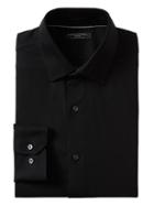 Banana Republic Mens Camden Standard Fit Non Iron Stretch Solid Shirt - Black