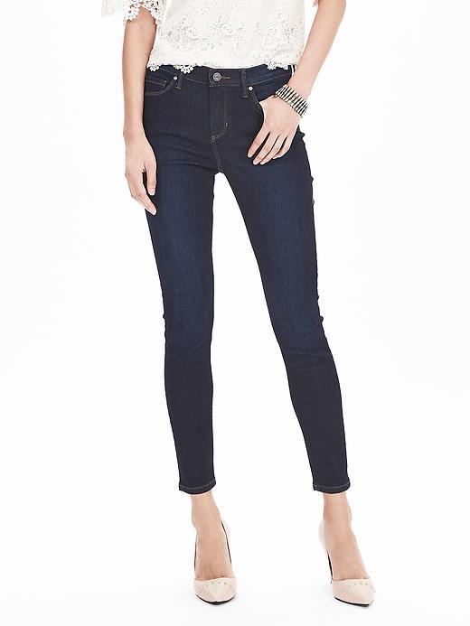 Banana Republic Womens Rinse Wash High Waist Skinny Ankle Jean Size 12 Short - Rinse