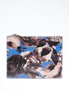 Banana Republic Floral Medium Flat Zip Pouch - Blue Floral