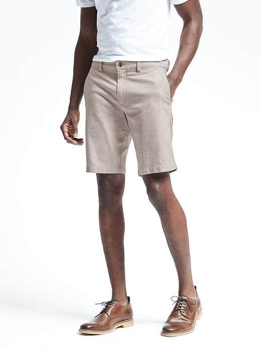 Banana Republic Mens Aiden Slim Corded Short - Khaki