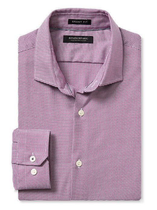 Banana Republic Mens Grant Fit Supima Cotton Micro Twill Shirt Size L Tall - Prestine Purple