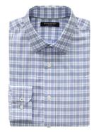 Banana Republic Mens Camden Standard-fit Non-iron Check Shirt Parisian Blue Size Xxs