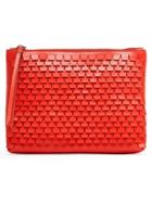 Banana Republic Scalloped Small Zip Pouch Size One Size - Geo Red