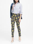 Banana Republic Petite Sloan Skinny-fit Polka Dot Floral Pant