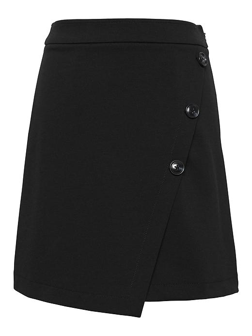 Banana Republic Womens Wrap-front Mini Skirt Black Size 4
