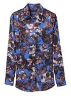 Banana Republic Womens Dillon Fit Floral Shirt - Blue