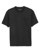 Banana Republic Mens Japan Online Exclusive Supima Cotton Boxy Crew-neck T-shirt Black Size S