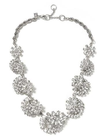 Banana Republic Kiss Kiss Crystal Statement Necklace - Clear Crystal