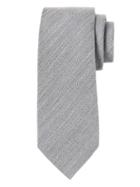 Banana Republic Mens Mlange Wool-silk Nanotex Tie Heather Charcoal Gray Size One Size