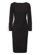 Banana Republic Womens Slit-sleeve Sheath Dress Black Size 6