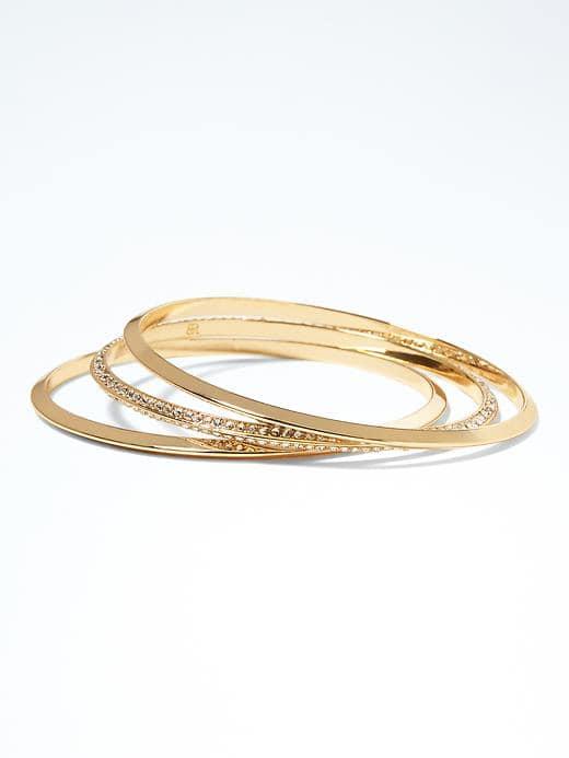Banana Republic Modern Architecture Bangle Set - Gold