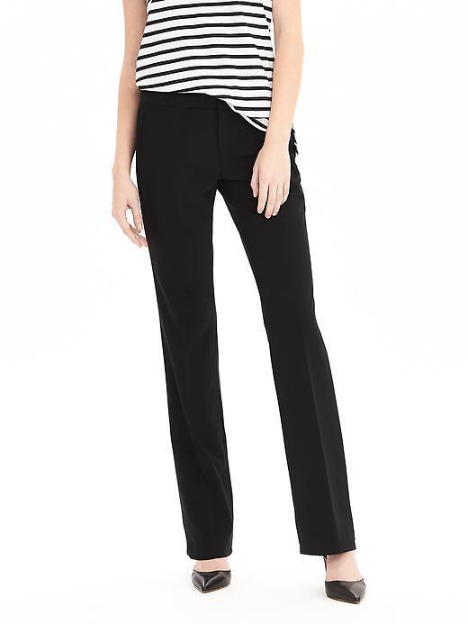 Banana Republic Womens Logan Fit Black Lightweight Wool Trouser Size 0 Regular - Black