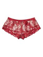 Banana Republic Womens Cosabella   Rosie Sheer Lace Tap Short Vamp Red Size S