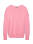 Banana Republic Womens Cashmere Crew-neck Sweater Neon Coral Pink Size S
