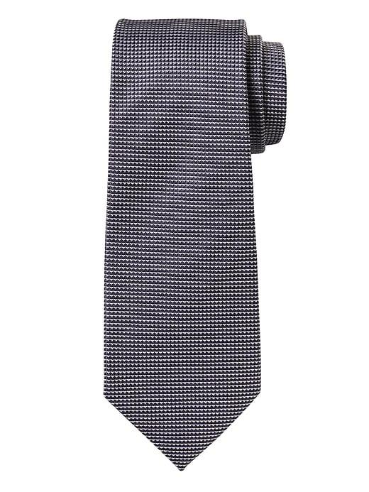 Banana Republic Mens Micro Geo Silk Nanotex Tie Navy Size One Size