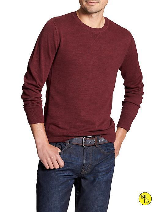 Banana Republic Factory Dorito Crewneck Sweater - Maroon Heather