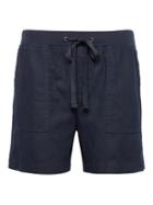 Banana Republic Womens Petite Soft Linen-cotton 5 Pull-on Short Navy Size 2