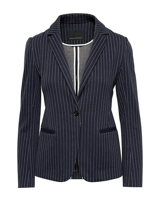 Banana Republic Japan Online Exclusive Pinstripe Knit Blazer