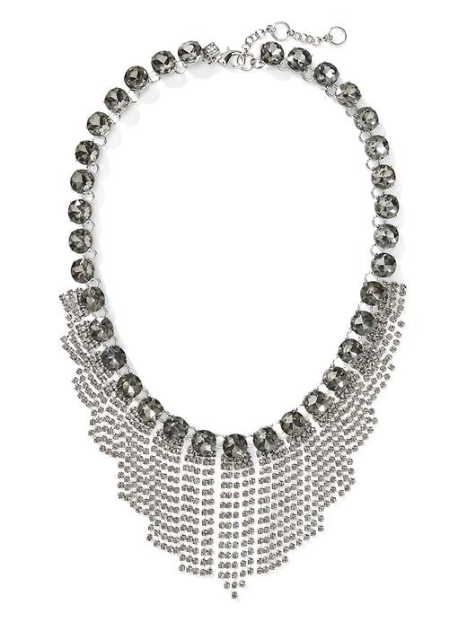 Banana Republic Womens Fireworks Statement Necklace Silver Size One Size