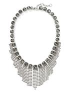 Banana Republic Womens Fireworks Statement Necklace Silver Size One Size