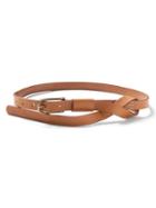 Banana Republic Womens Extended Tip Skinny Belt Size L - Honeycomb