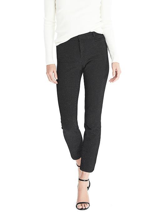 Banana Republic Sloan Fit Dot Pant Size 0 Petite - Black Dot