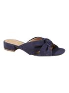 Banana Republic Womens Knotted Crossover Slide Navy Size 8