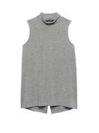 Banana Republic Womens Life In Motion Ultra-soft Modal Split-back Mock Neck Top Heather Gray Size Xxl