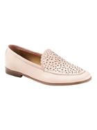 Banana Republic Womens Demi Laser-cut Loafer Peachy Pink Leather Size 8 1/2