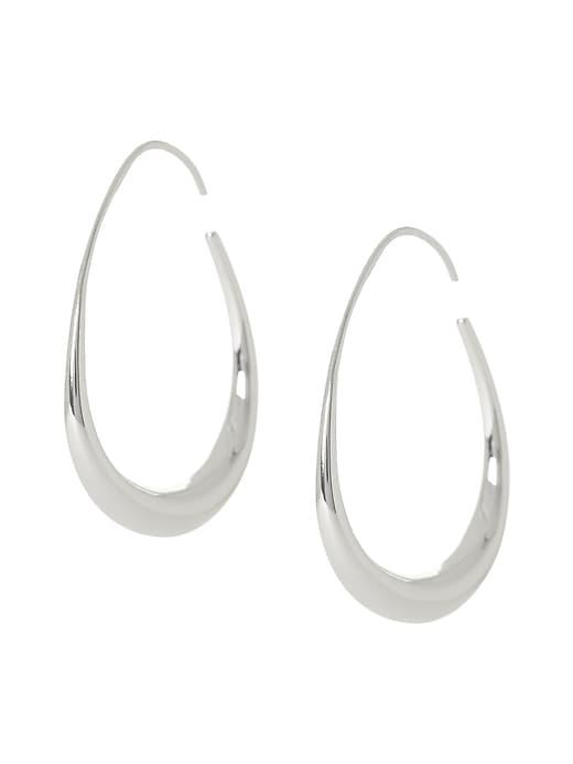 Banana Republic Tapered Metal Teardrop Hoop Earring