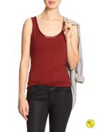 Banana Republic Factory Stretch Tank Size L - Sun Dried Tomato