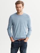 Banana Republic Heritage Shoulder Patch Sweater - North Beach Blue