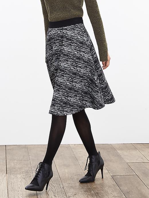 Banana Republic Womens Textured Knit Midi Skirt Size 0 Petite - Cocoon
