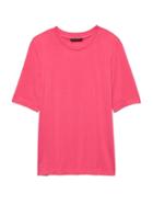Banana Republic Womens Soft Stretch Elbow-sleeve T-shirt Fuschia Size S