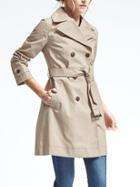 Banana Republic Womens Belted Mac Trench - Golden Beige