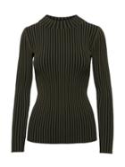 Banana Republic Womens Fitted Crew-neck Sweater Olive Green Size Xs
