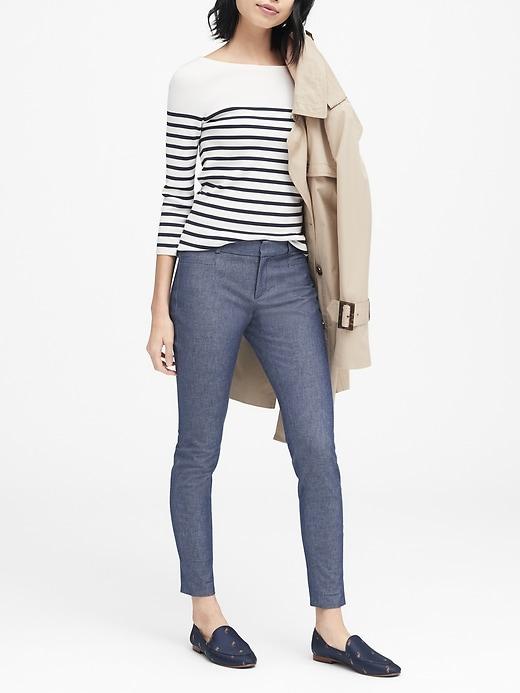 Banana Republic Sloan Skinny-fit Chambray Pant