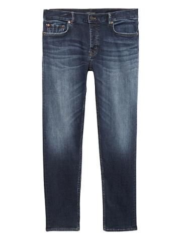 Banana Republic Mens Heritage Athletic Tapered Medium Wash Italian Selvedge Jean Medium Wash Size 28w