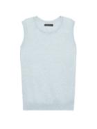 Banana Republic Womens Stretch-cotton Sweater Shell Pacific Mist Size Xxl