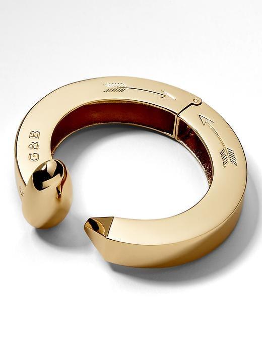 Banana Republic Womens Giles & Brother   Giant Railroad Cuff Gold Size One Size