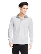 Banana Republic Mens Heritage Brushed Jersey Rugby Shirt Size L Tall - White